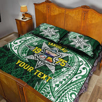 Personalised Tonga Takuilau College Quilt Bed Set Since 1975 Special Kupesi Pattern LT9 - Polynesian Pride