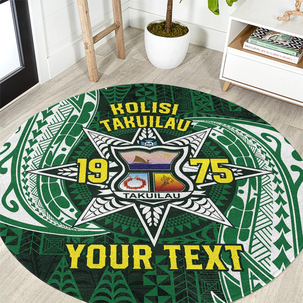 Personalised Tonga Takuilau College Round Carpet Since 1975 Special Kupesi Pattern