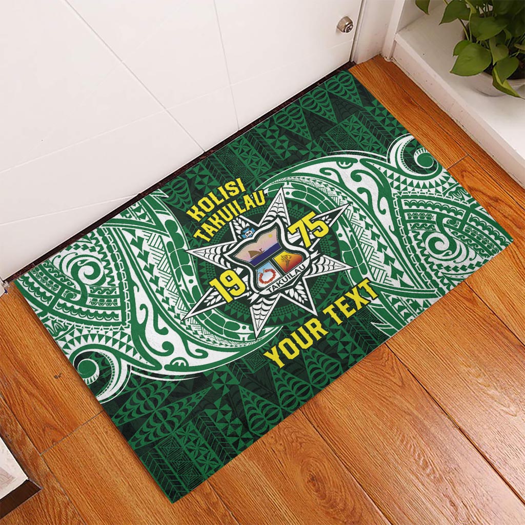 Personalised Tonga Takuilau College Rubber Doormat Since 1975 Special Kupesi Pattern