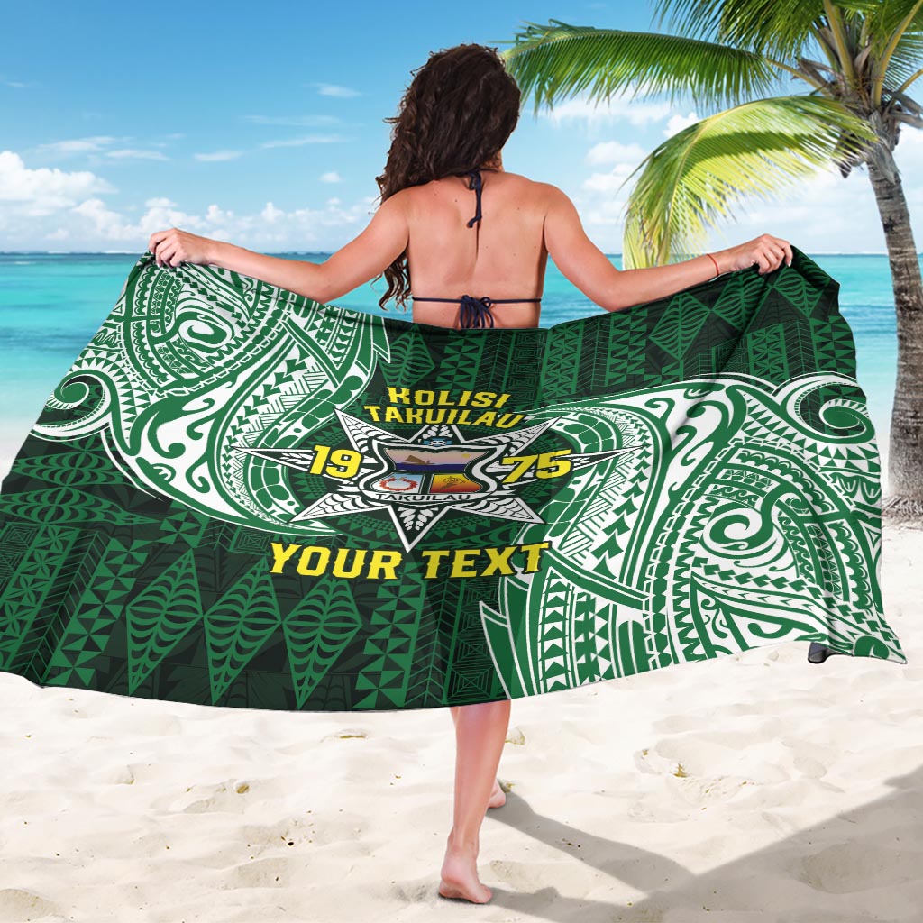Personalised Tonga Takuilau College Sarong Since 1975 Special Kupesi Pattern LT9 - Polynesian Pride