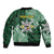 Personalised Tonga Takuilau College Sleeve Zip Bomber Jacket Since 1975 Special Kupesi Pattern