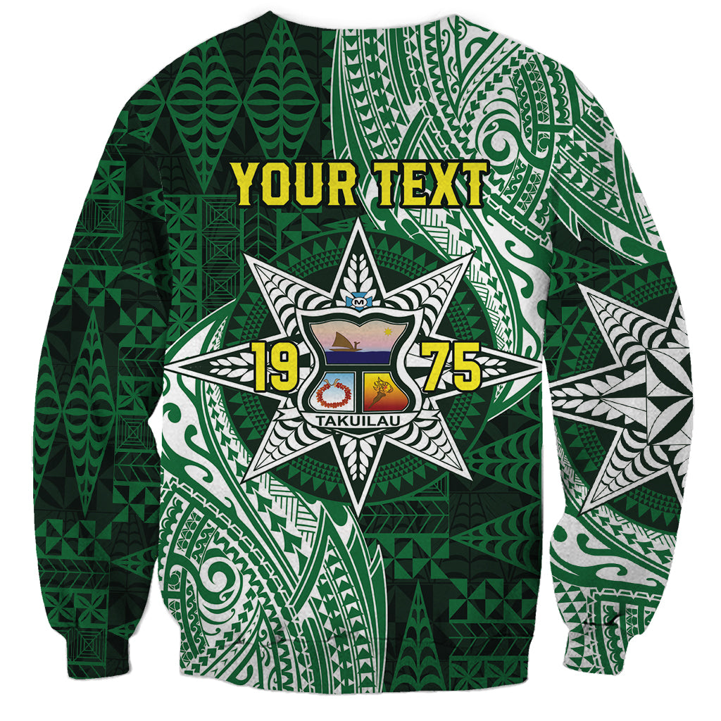 Personalised Tonga Takuilau College Sweatshirt Since 1975 Special Kupesi Pattern LT9 - Polynesian Pride