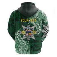 Personalised Tonga Takuilau College Zip Hoodie Since 1975 Special Kupesi Pattern LT9 - Polynesian Pride
