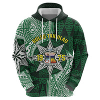 Personalised Tonga Takuilau College Zip Hoodie Since 1975 Special Kupesi Pattern LT9 - Polynesian Pride