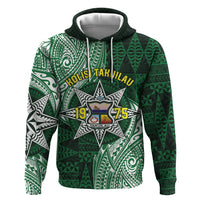 Personalised Tonga Takuilau College Zip Hoodie Since 1975 Special Kupesi Pattern LT9 Pullover Hoodie Green - Polynesian Pride