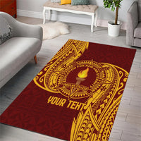 Personalised Tonga Beulah College Area Rug Since 1938 Special Kupesi Pattern LT9 - Polynesian Pride
