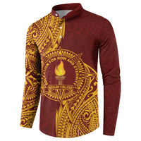 Personalised Tonga Beulah College Button Sweatshirt Since 1938 Special Kupesi Pattern LT9 - Polynesian Pride