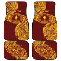 Personalised Tonga Beulah College Car Mats Since 1938 Special Kupesi Pattern LT9 - Polynesian Pride
