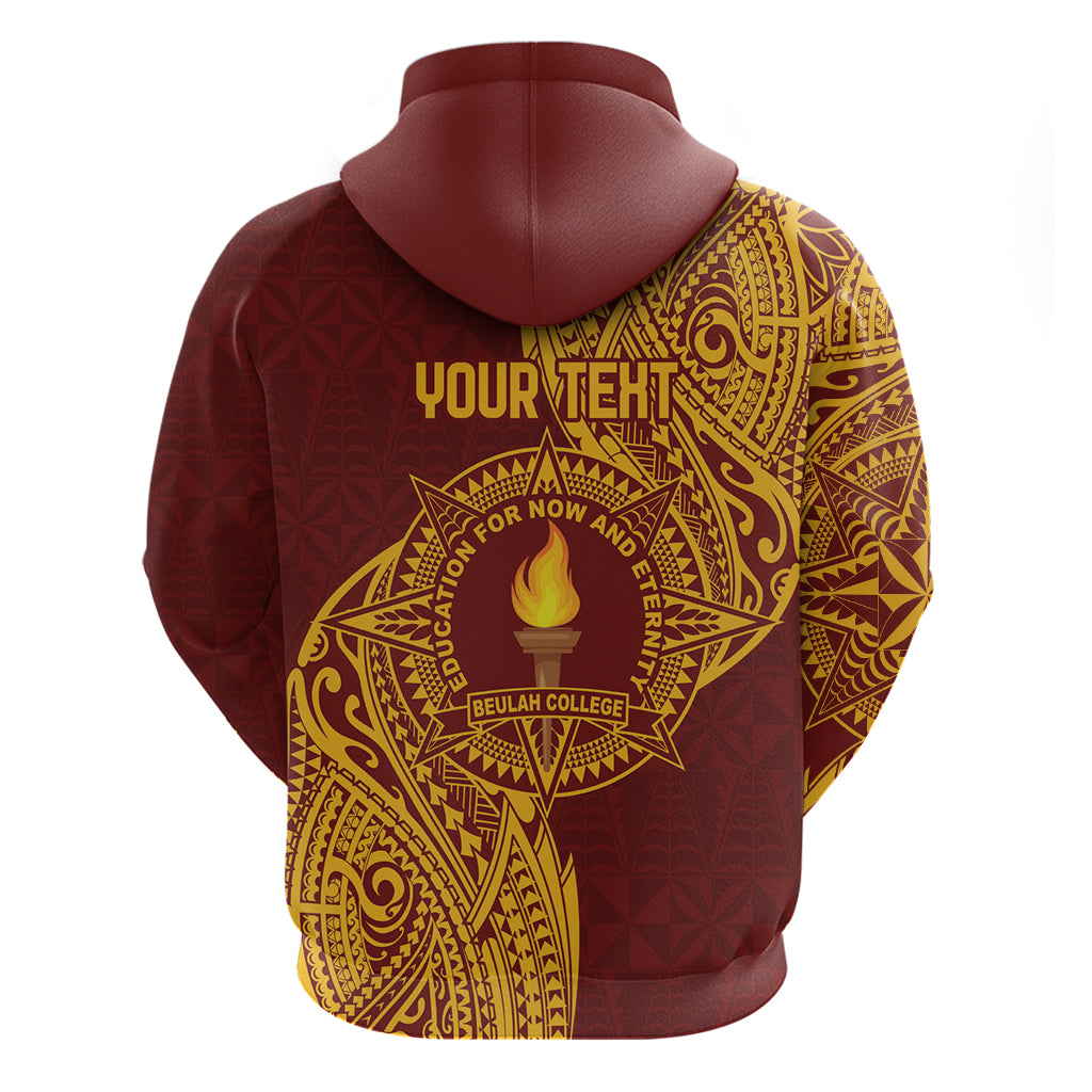 Personalised Tonga Beulah College Hoodie Since 1938 Special Kupesi Pattern LT9 - Polynesian Pride