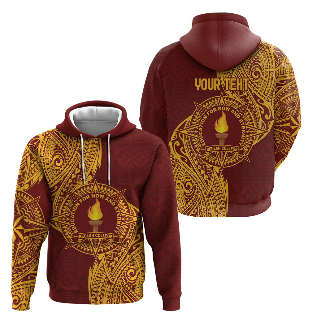Personalised Tonga Beulah College Hoodie Since 1938 Special Kupesi Pattern LT9 - Polynesian Pride