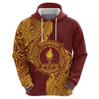 Personalised Tonga Beulah College Hoodie Since 1938 Special Kupesi Pattern LT9 - Polynesian Pride