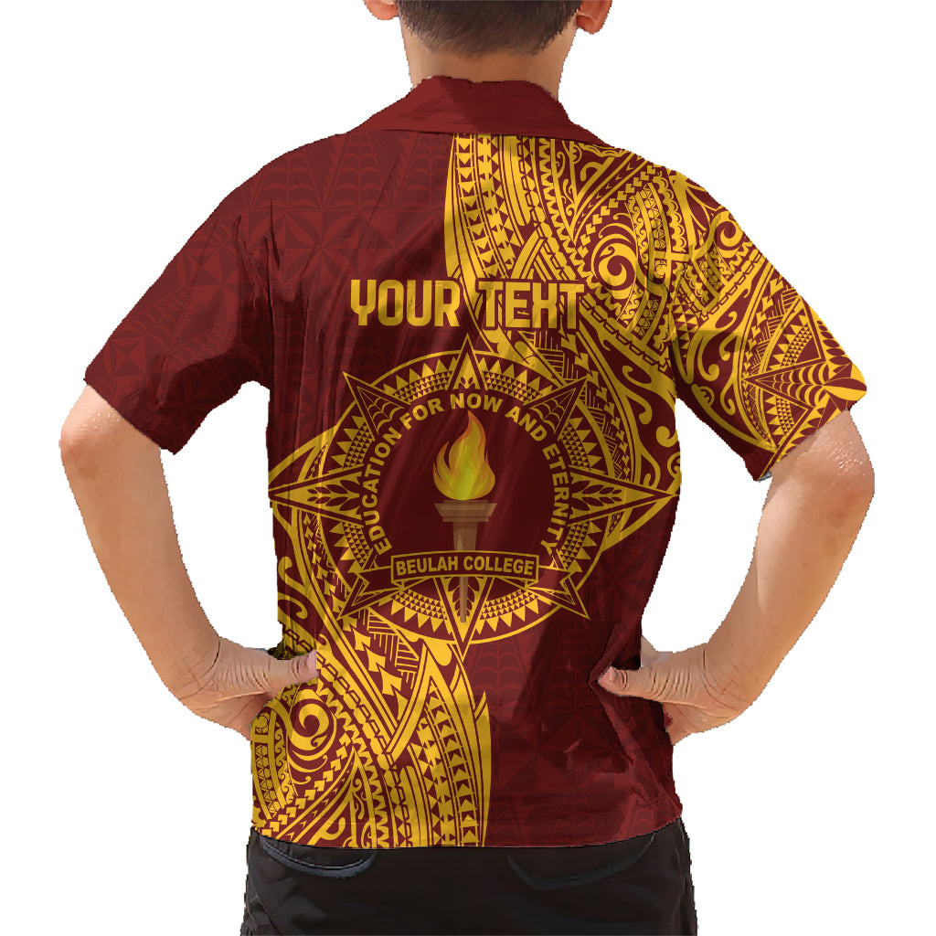 Personalised Tonga Beulah College Kid Hawaiian Shirt Since 1938 Special Kupesi Pattern LT9 - Polynesian Pride