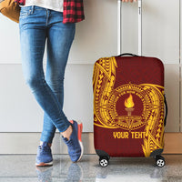 Personalised Tonga Beulah College Luggage Cover Since 1938 Special Kupesi Pattern LT9 - Polynesian Pride