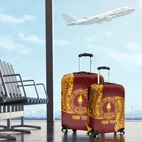 Personalised Tonga Beulah College Luggage Cover Since 1938 Special Kupesi Pattern LT9 - Polynesian Pride