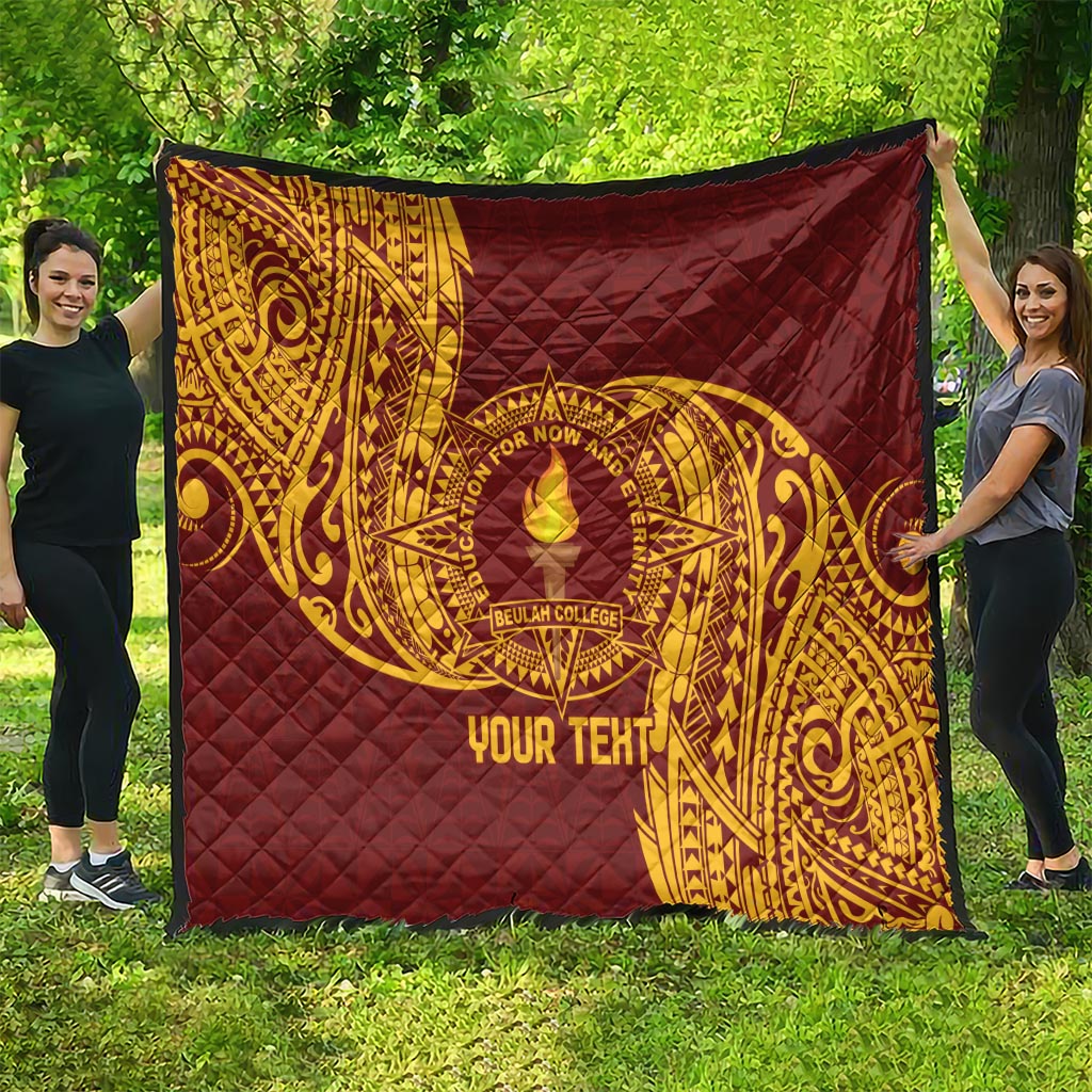 Personalised Tonga Beulah College Quilt Since 1938 Special Kupesi Pattern LT9 - Polynesian Pride