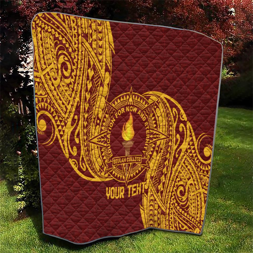 Personalised Tonga Beulah College Quilt Since 1938 Special Kupesi Pattern LT9 - Polynesian Pride