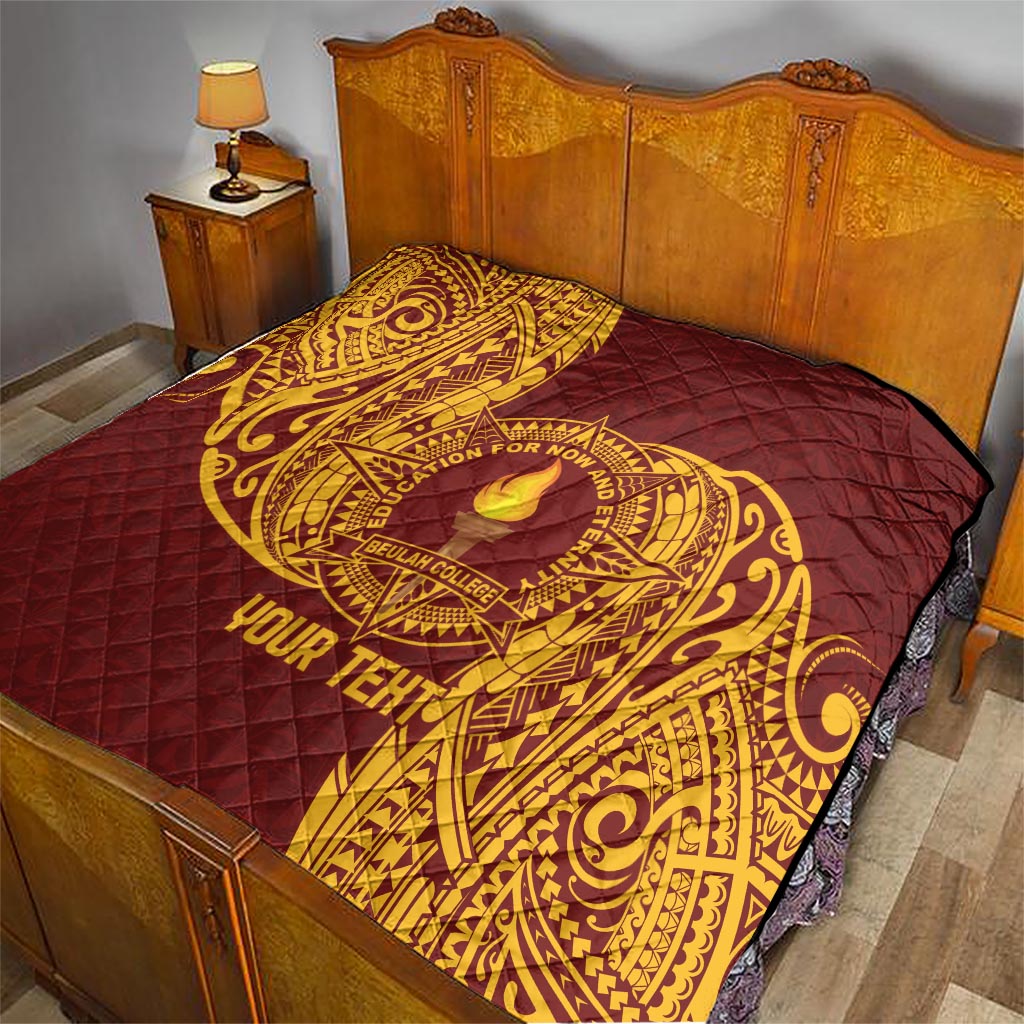 Personalised Tonga Beulah College Quilt Since 1938 Special Kupesi Pattern LT9 - Polynesian Pride