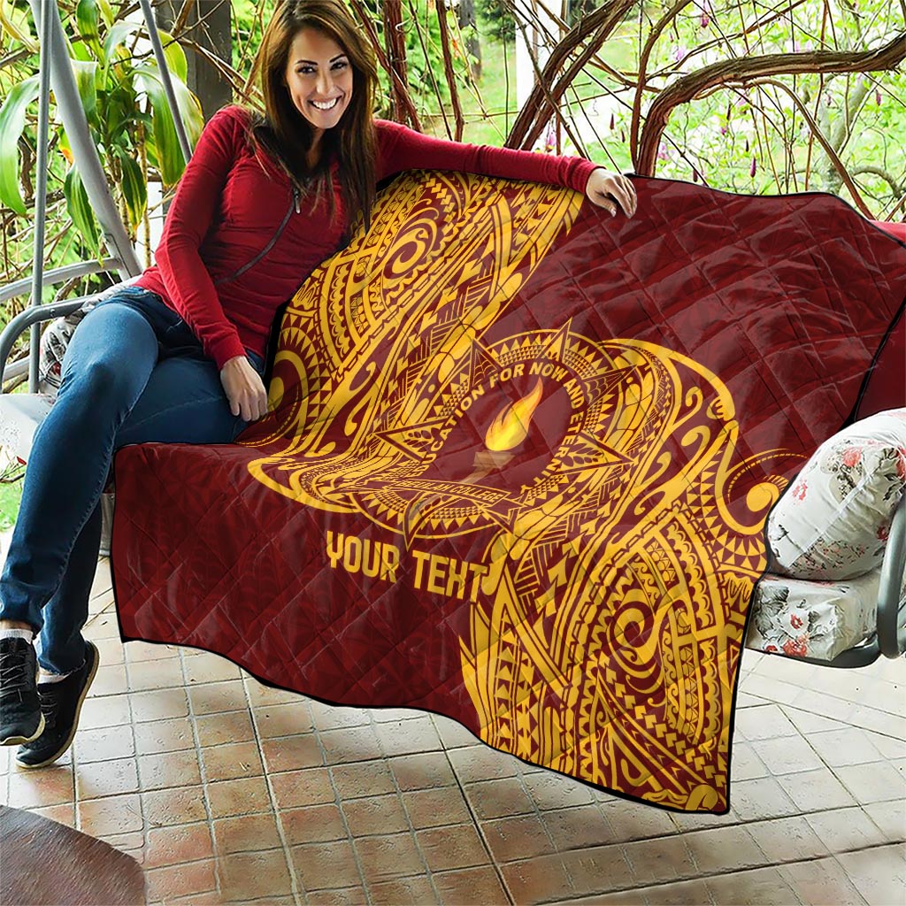 Personalised Tonga Beulah College Quilt Since 1938 Special Kupesi Pattern LT9 - Polynesian Pride