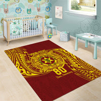 Personalised Tonga High School 77th Anniversary Area Rug Special Kupesi Pattern LT9 - Polynesian Pride