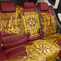 Personalised Tonga High School 80th Anniversary Back Car Seat Cover Special Kupesi Pattern LT9 - Polynesian Pride