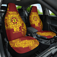 Personalised Tonga High School 80th Anniversary Car Seat Cover Special Kupesi Pattern LT9 One Size Gold - Polynesian Pride