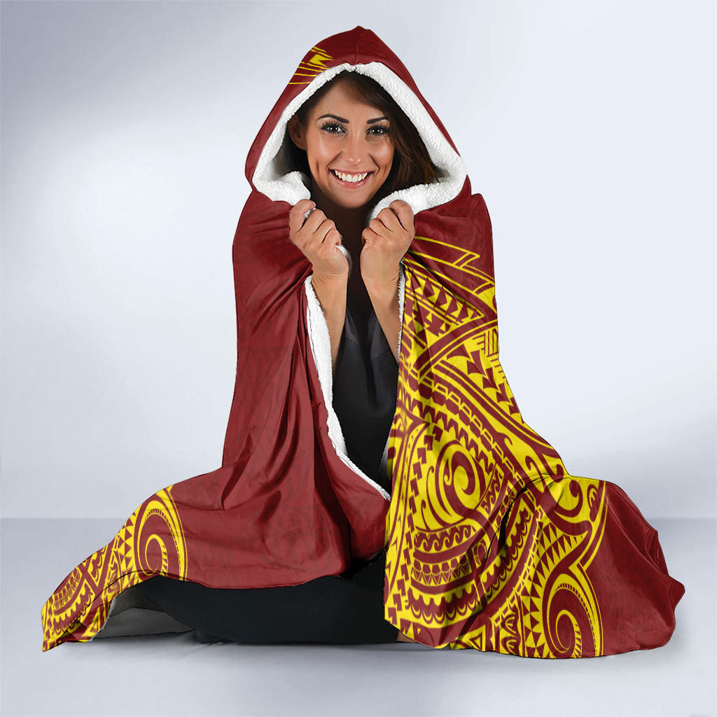 Personalised Tonga High School 77th Anniversary Hooded Blanket Special Kupesi Pattern LT9 - Polynesian Pride