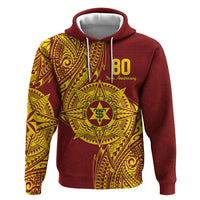 Personalised Tonga High School 80th Anniversary Hoodie Special Kupesi Pattern LT9 Pullover Hoodie Gold - Polynesian Pride