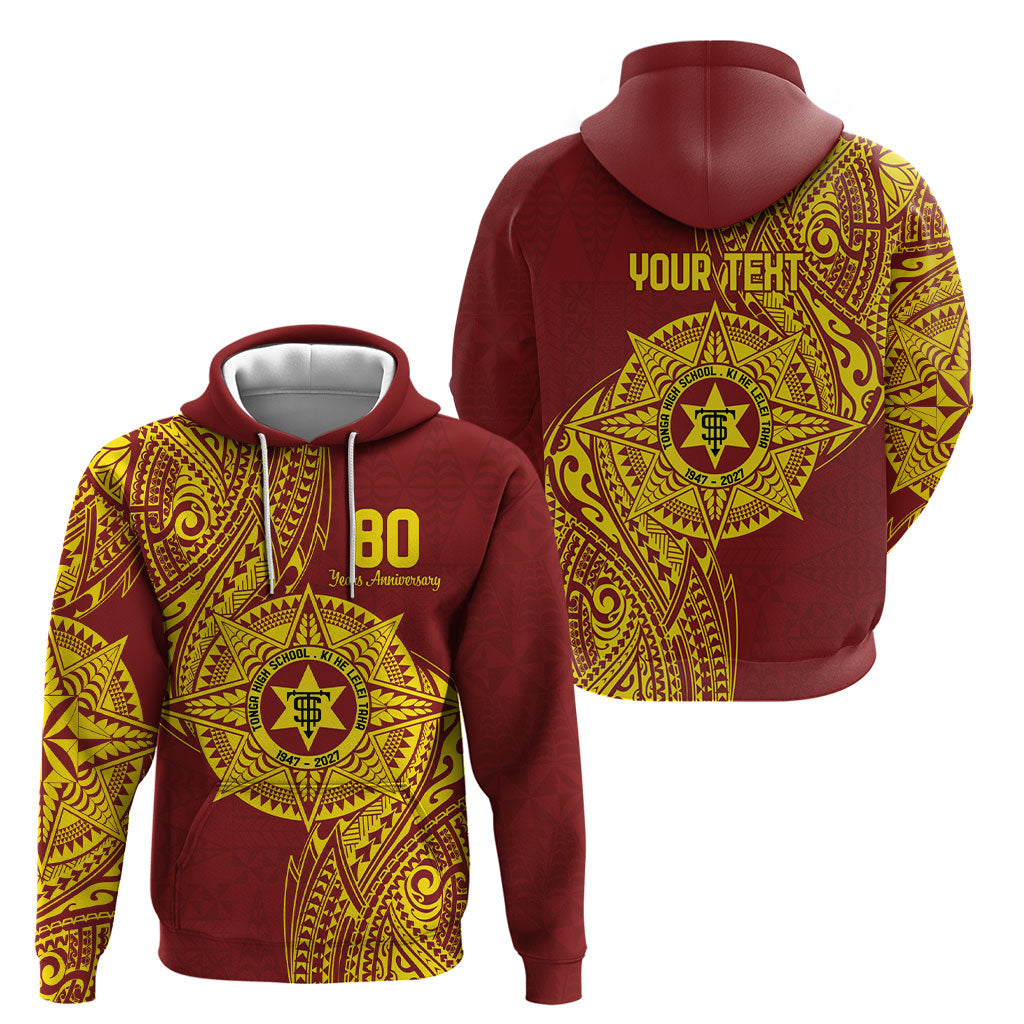 Personalised Tonga High School 80th Anniversary Hoodie Special Kupesi Pattern LT9 - Polynesian Pride