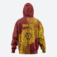 Personalised Tonga High School 80th Anniversary Hoodie Special Kupesi Pattern LT9 - Polynesian Pride