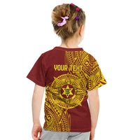 Personalised Tonga High School 80th Anniversary Kid T Shirt Special Kupesi Pattern LT9 - Polynesian Pride