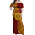 Personalised Tonga High School 77th Anniversary Off Shoulder Maxi Dress Special Kupesi Pattern