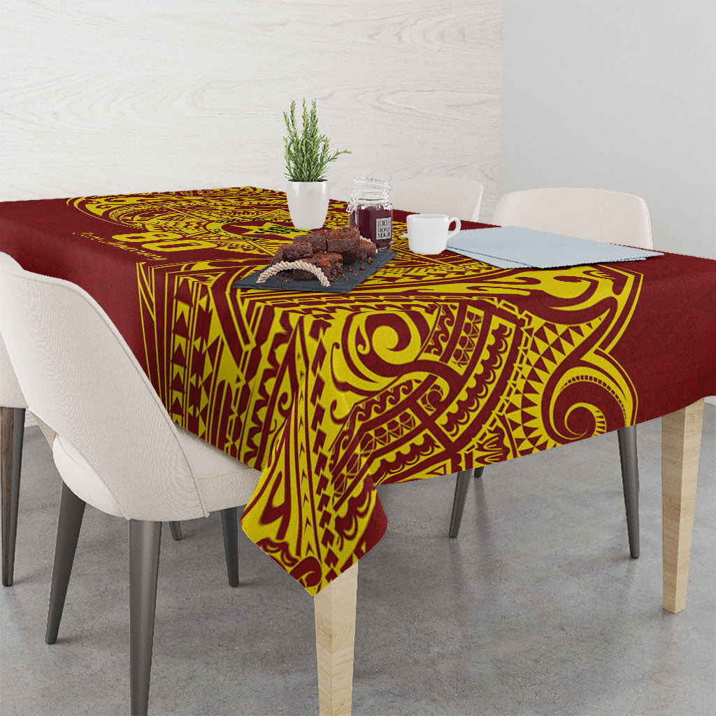 Personalised Tonga High School 80th Anniversary Tablecloth Special Kupesi Pattern LT9 - Polynesian Pride