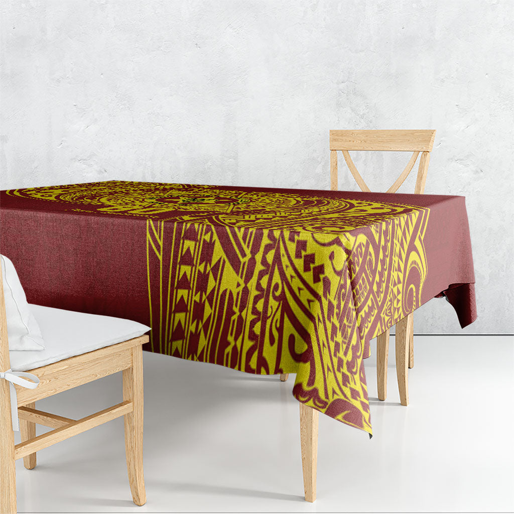 Personalised Tonga High School 80th Anniversary Tablecloth Special Kupesi Pattern LT9 - Polynesian Pride