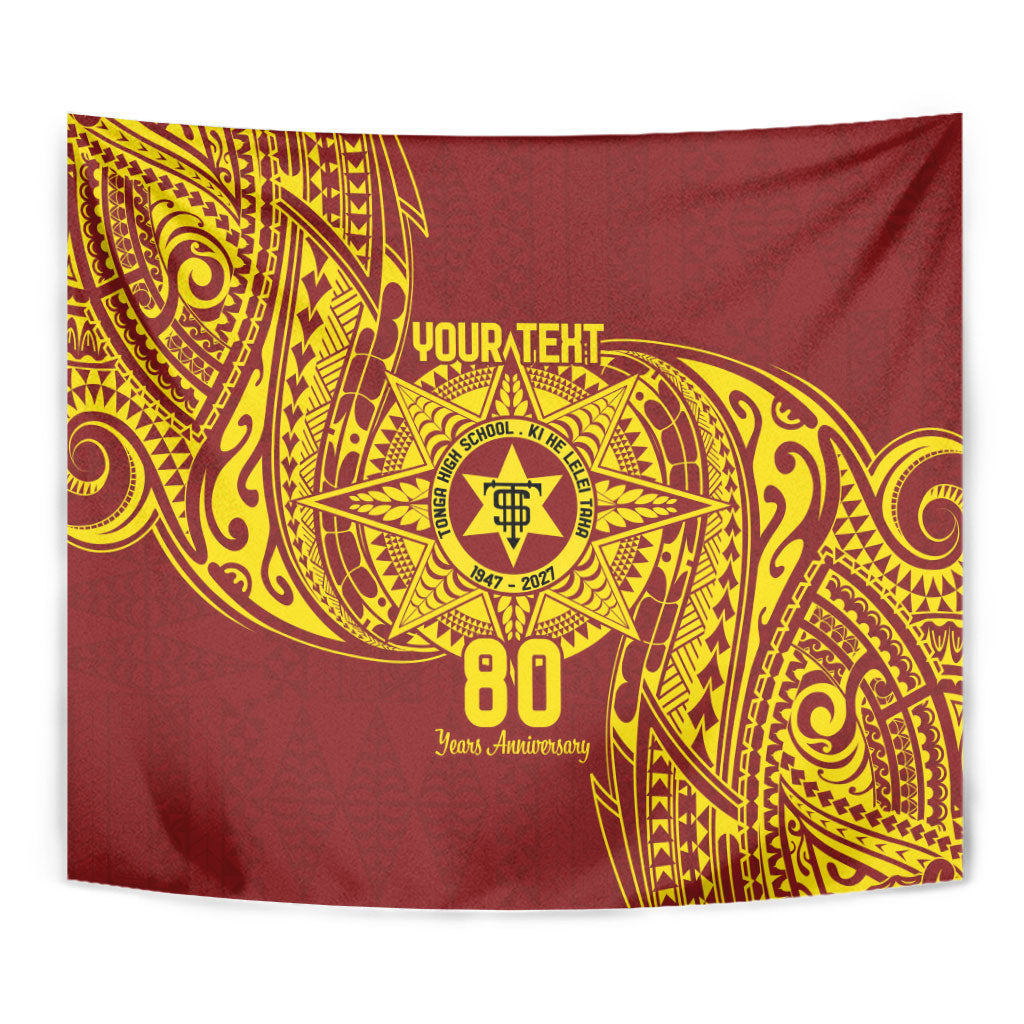 Personalised Tonga High School 77th Anniversary Tapestry Special Kupesi Pattern LT9 - Polynesian Pride