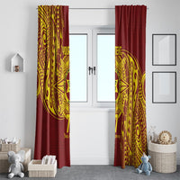 Personalised Tonga High School 77th Anniversary Window Curtain Special Kupesi Pattern LT9 - Polynesian Pride