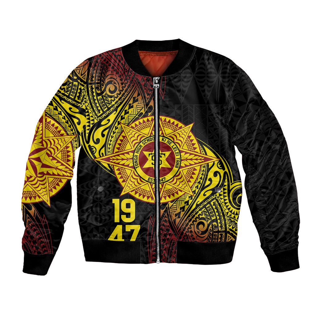 Personalised Tonga High School Bomber Jacket Since 1947 Special Kupesi Pattern