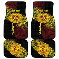 Personalised Tonga High School Car Mats Since 1947 Special Kupesi Pattern LT9 - Polynesian Pride