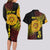 Personalised Tonga High School Couples Matching Long Sleeve Bodycon Dress and Hawaiian Shirt Since 1947 Special Kupesi Pattern