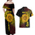 Personalised Tonga High School Couples Matching Off Shoulder Maxi Dress and Hawaiian Shirt Since 1947 Special Kupesi Pattern