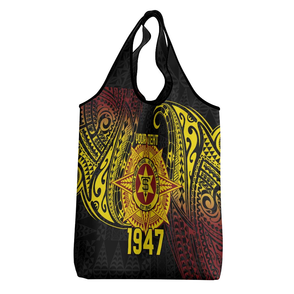 Personalised Tonga High School Grocery Bag Since 1947 Special Kupesi Pattern LT9 - Polynesian Pride