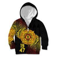 Personalised Tonga High School Kid Hoodie Since 1947 Special Kupesi Pattern LT9 Zip Hoodie Black - Polynesian Pride