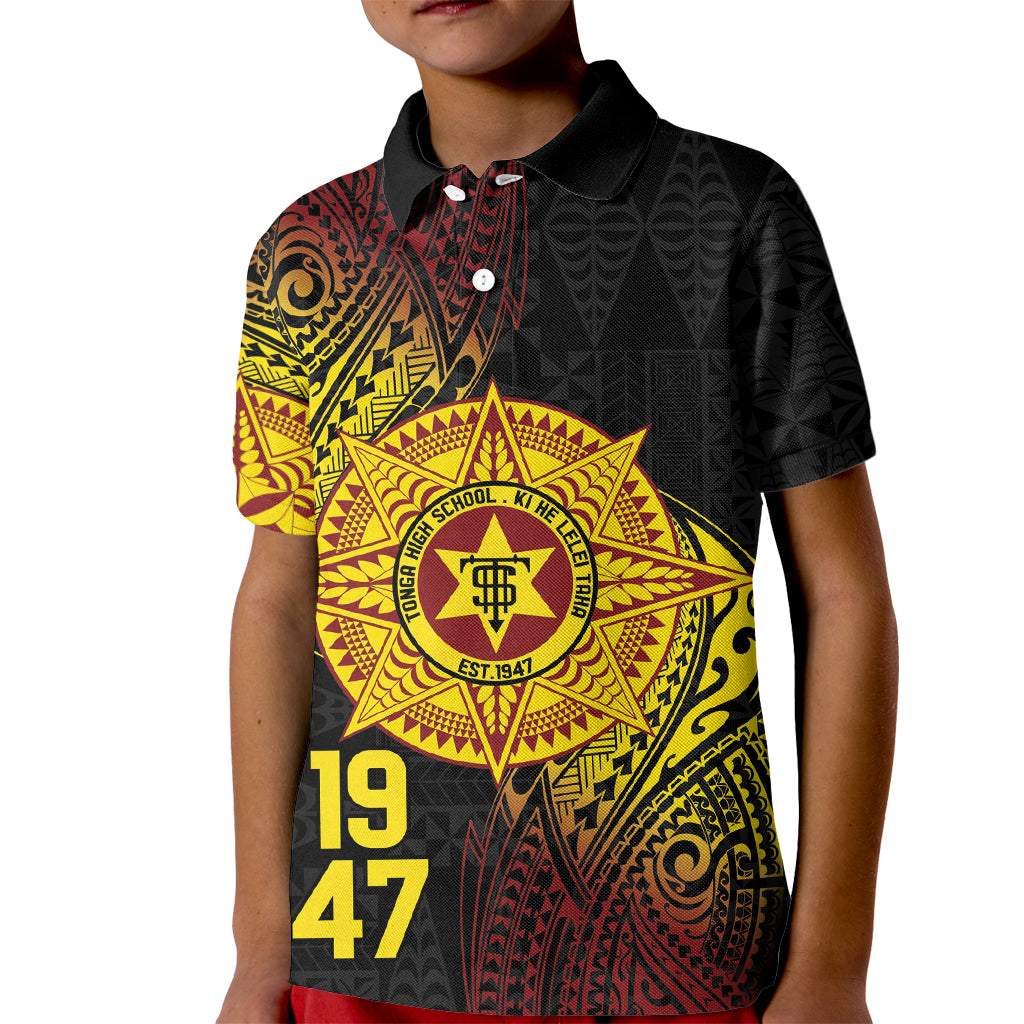 Personalised Tonga High School Kid Polo Shirt Since 1947 Special Kupesi Pattern