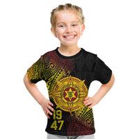 Personalised Tonga High School Kid T Shirt Since 1947 Special Kupesi Pattern LT9 Black - Polynesian Pride