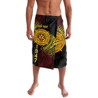 Personalised Tonga High School Lavalava Since 1947 Special Kupesi Pattern LT9 Black - Polynesian Pride