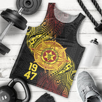 Personalised Tonga High School Men Tank Top Since 1947 Special Kupesi Pattern LT9 - Polynesian Pride