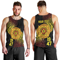 Personalised Tonga High School Men Tank Top Since 1947 Special Kupesi Pattern LT9 - Polynesian Pride