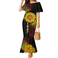 Personalised Tonga High School Mermaid Dress Since 1947 Special Kupesi Pattern LT9 Women Black - Polynesian Pride