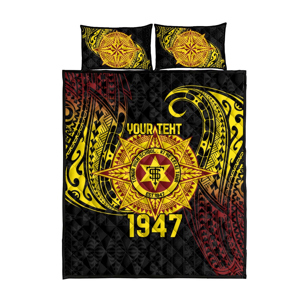 Personalised Tonga High School Quilt Bed Set Since 1947 Special Kupesi Pattern LT9 - Polynesian Pride