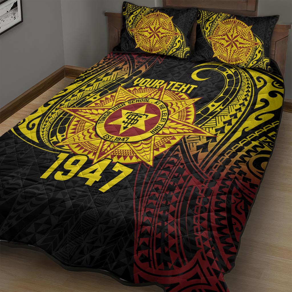 Personalised Tonga High School Quilt Bed Set Since 1947 Special Kupesi Pattern LT9 - Polynesian Pride