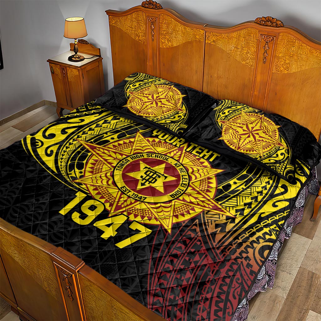Personalised Tonga High School Quilt Bed Set Since 1947 Special Kupesi Pattern LT9 - Polynesian Pride